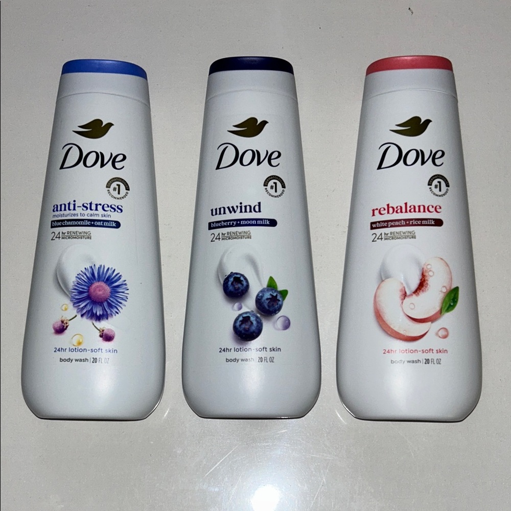 Dove Anti-Stress, Unwind, and Rebalance Body Wash Set